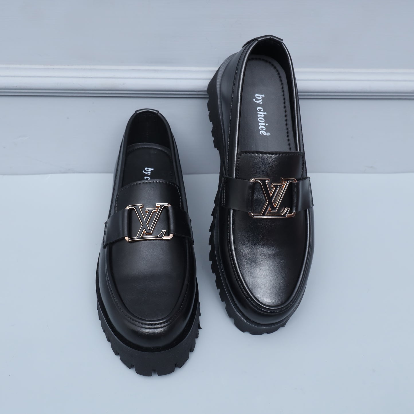 HIGH SOLE LV BUCKL CHUNKY LOAFER