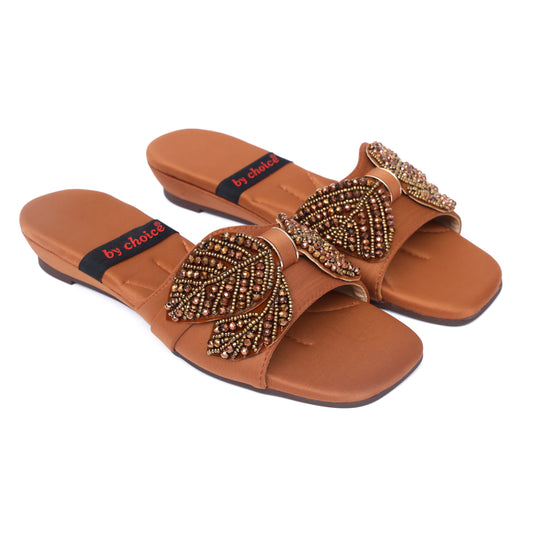 Fancy Mustard Leaf Slippers