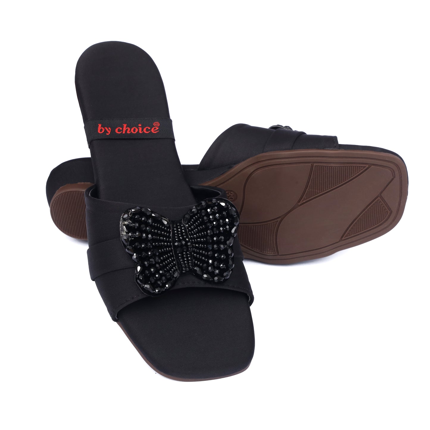 Comfortable Black Butterfly Slippers
