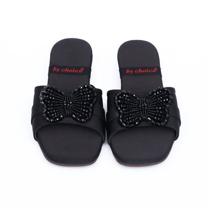 Comfortable Black Butterfly Slippers