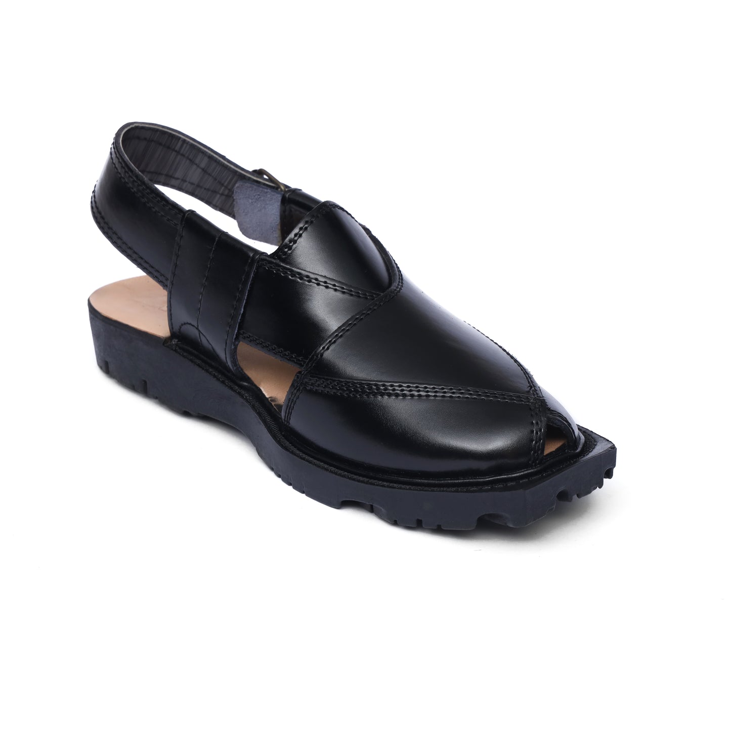 Black Leather Narozi Chappal