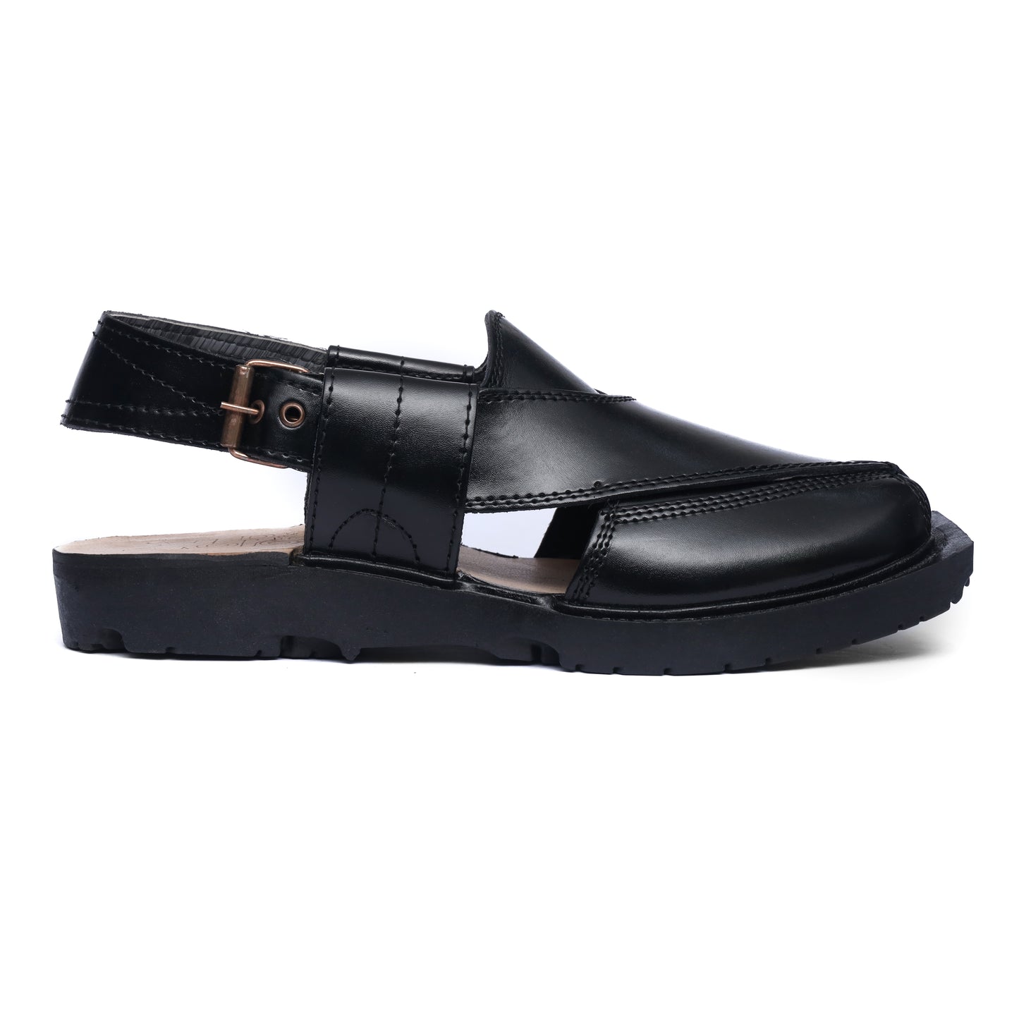 Black Leather Narozi Chappal