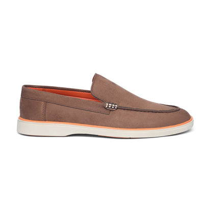 Brown Suede Leather Loafers