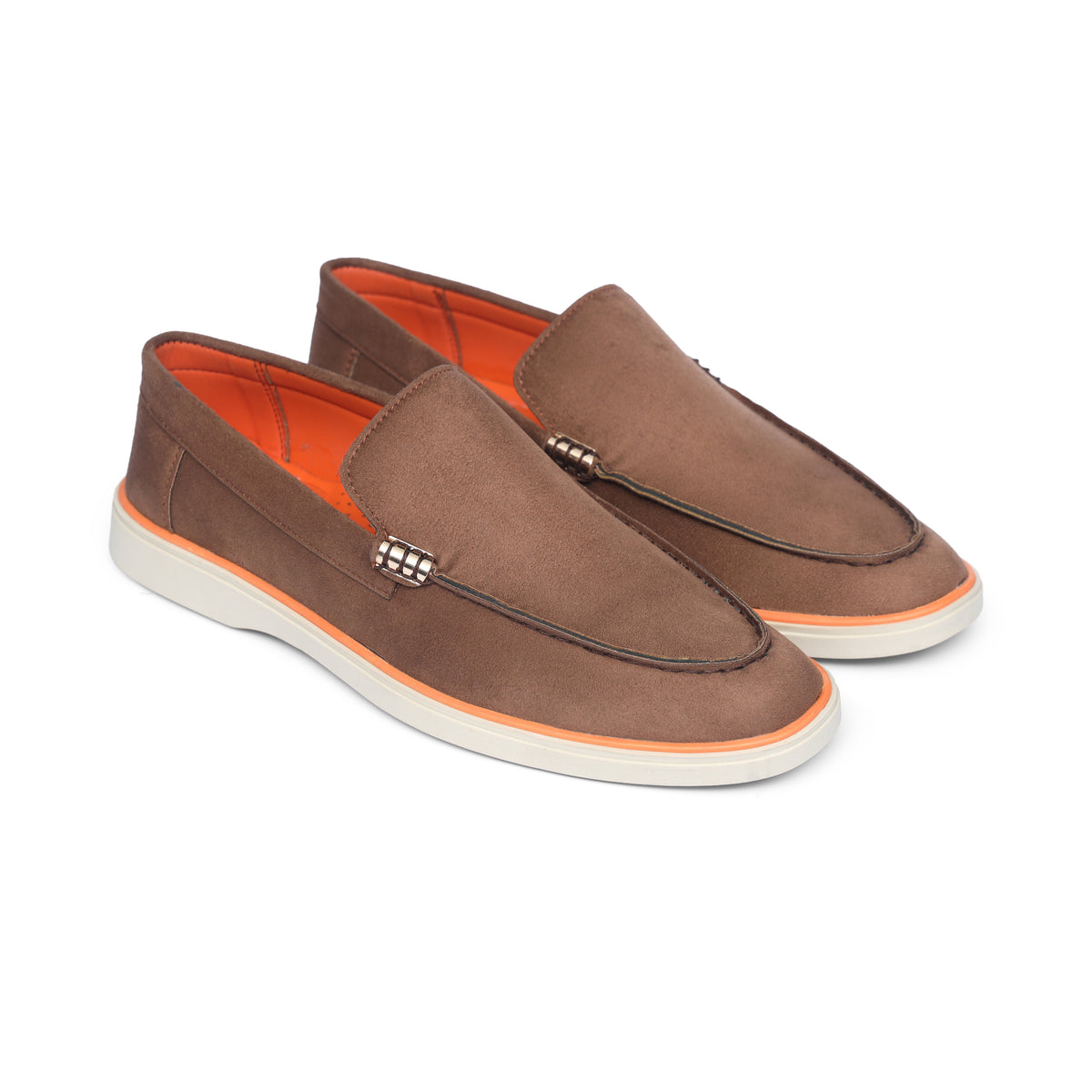 Brown Suede Leather Loafers