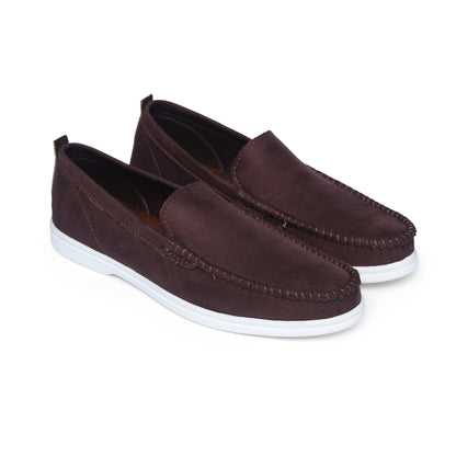 Brown Suede Loro Piana Loafers