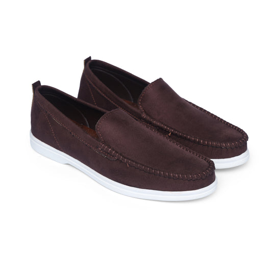 Brown Suede Loro Piana Loafers