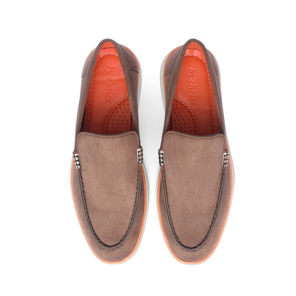 Brown Suede Leather Loafers