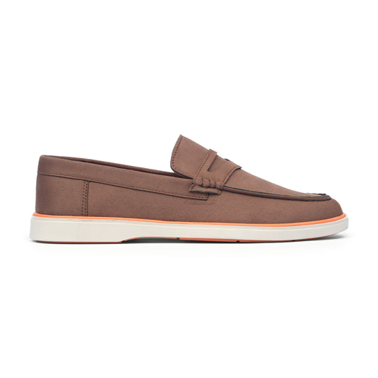 Mustard Suede Leather Penny Strap Loafer