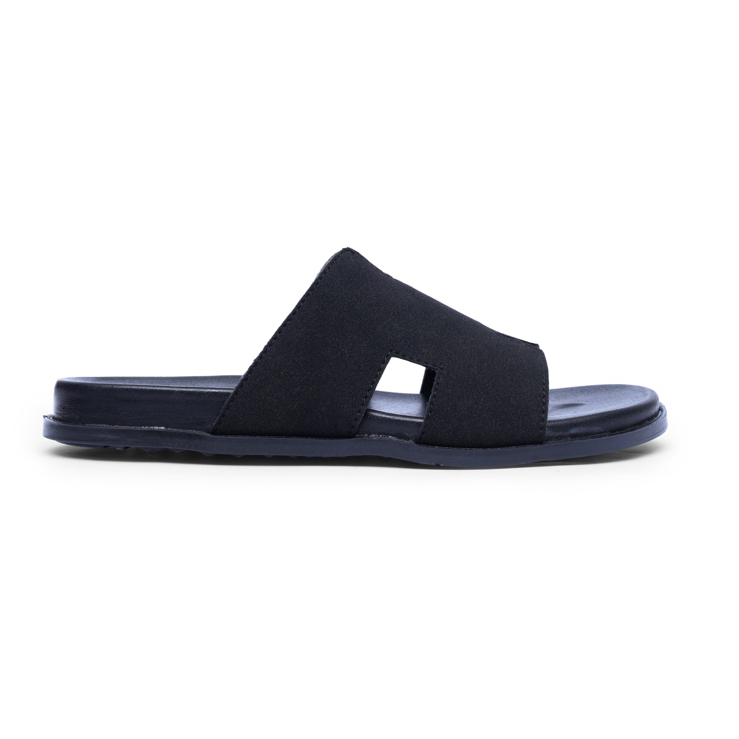 Men's Black Suede Medicated Slippers
