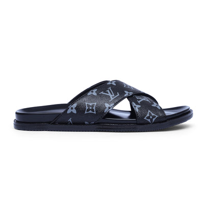 Men's LV Cross Strap Medicated Slippers