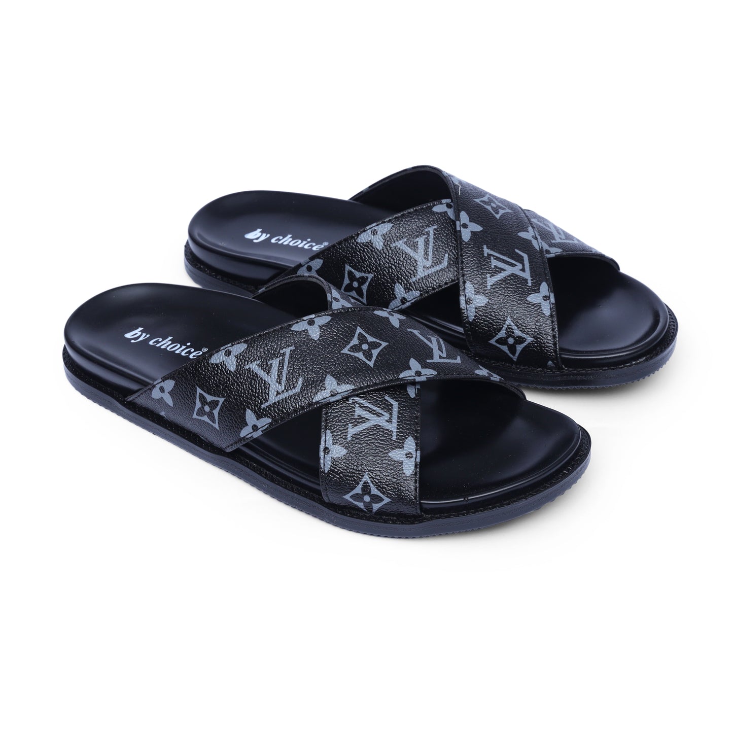 Men's LV Cross Strap Medicated Slippers