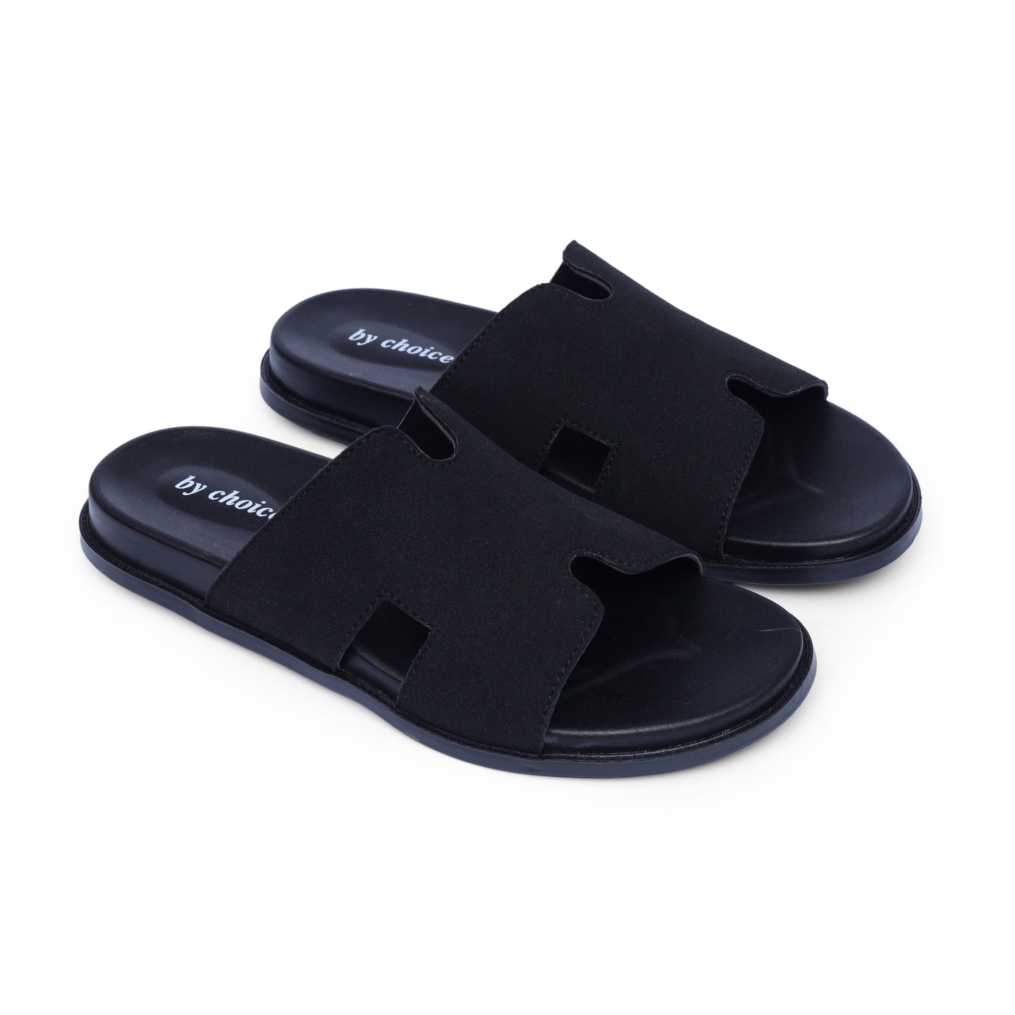 Men's Black Suede Medicated Slippers