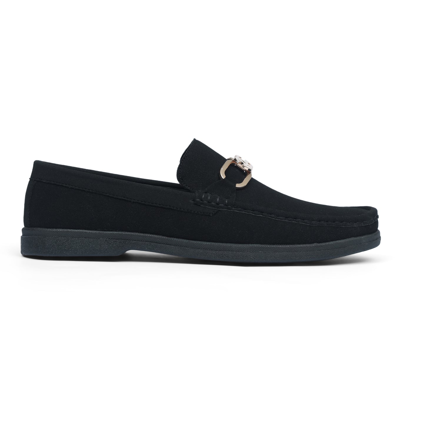 black suede Metal bit Loafer