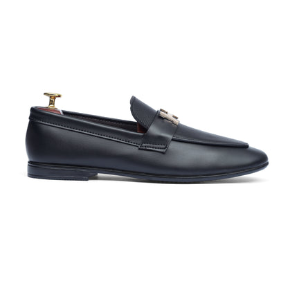 Black Elegant H buckle Shoe