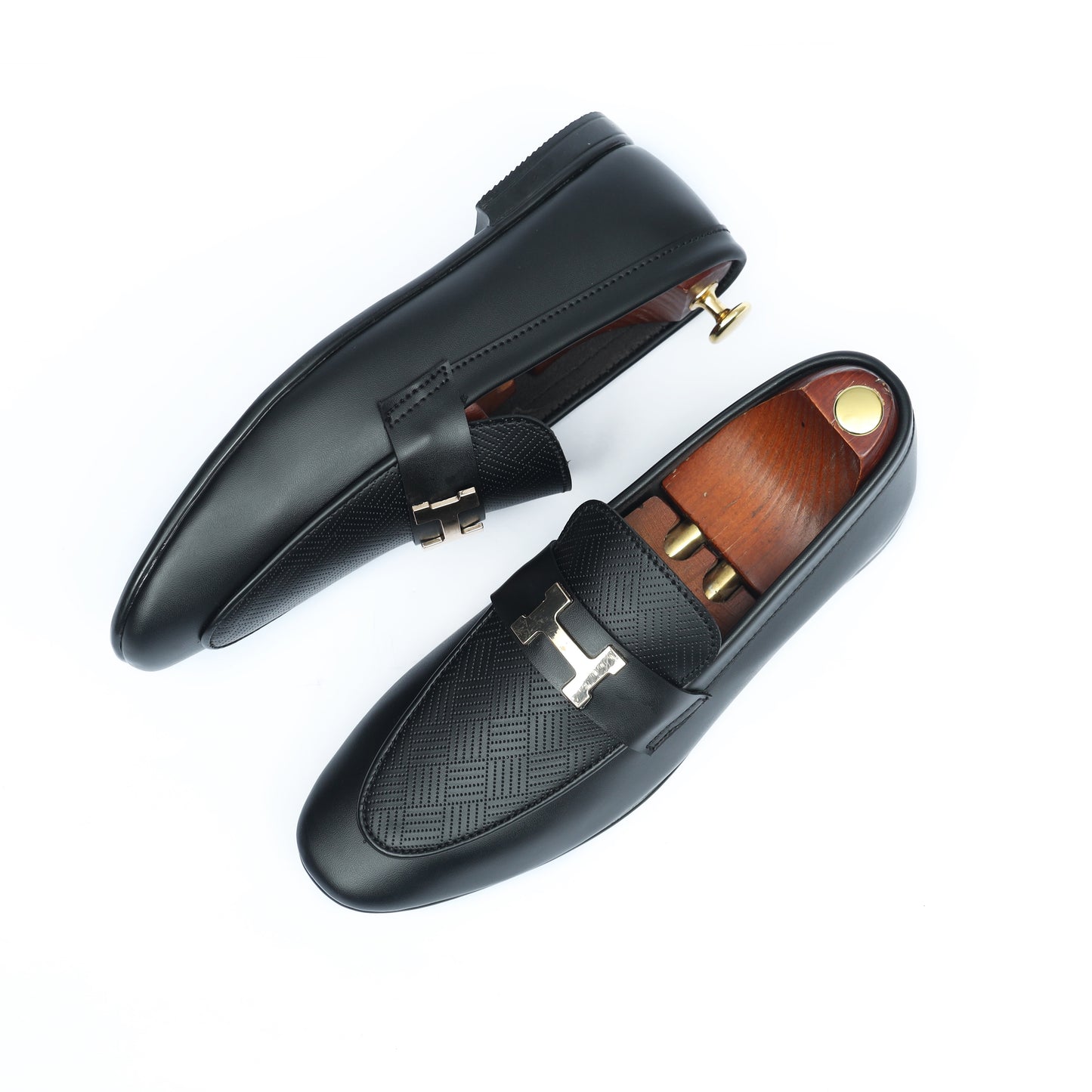 Black Elegant H buckle Shoe