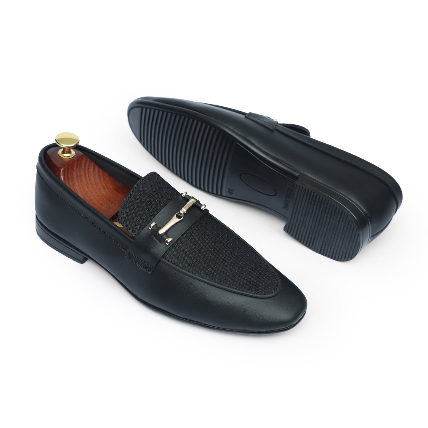 Versatile Black Shoe with Metal Bit