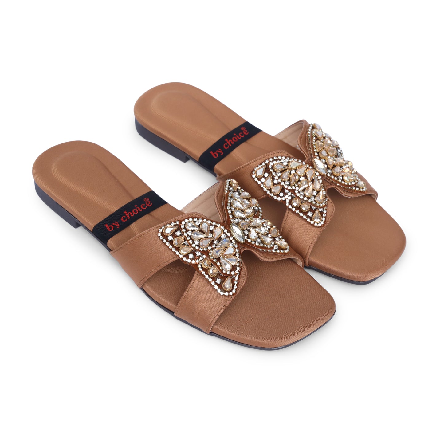 Women's Fancy Brown Butterfly Slippers