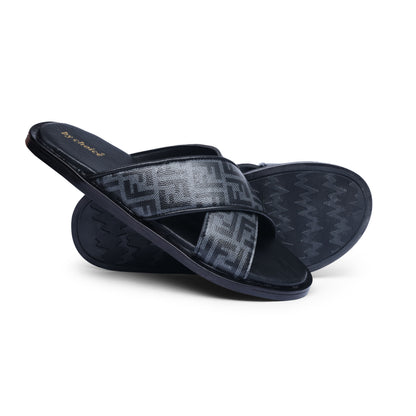 Men's Luxe Fendi Cross Strap Slippers