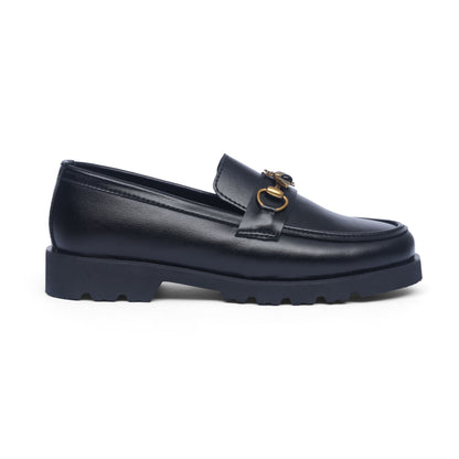 Black Bumble-Bee High Sole Loafers