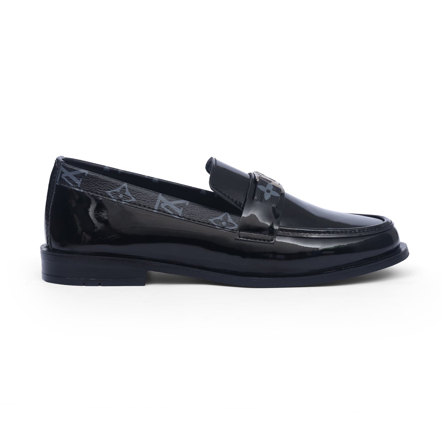 Black LV Patent Loafers