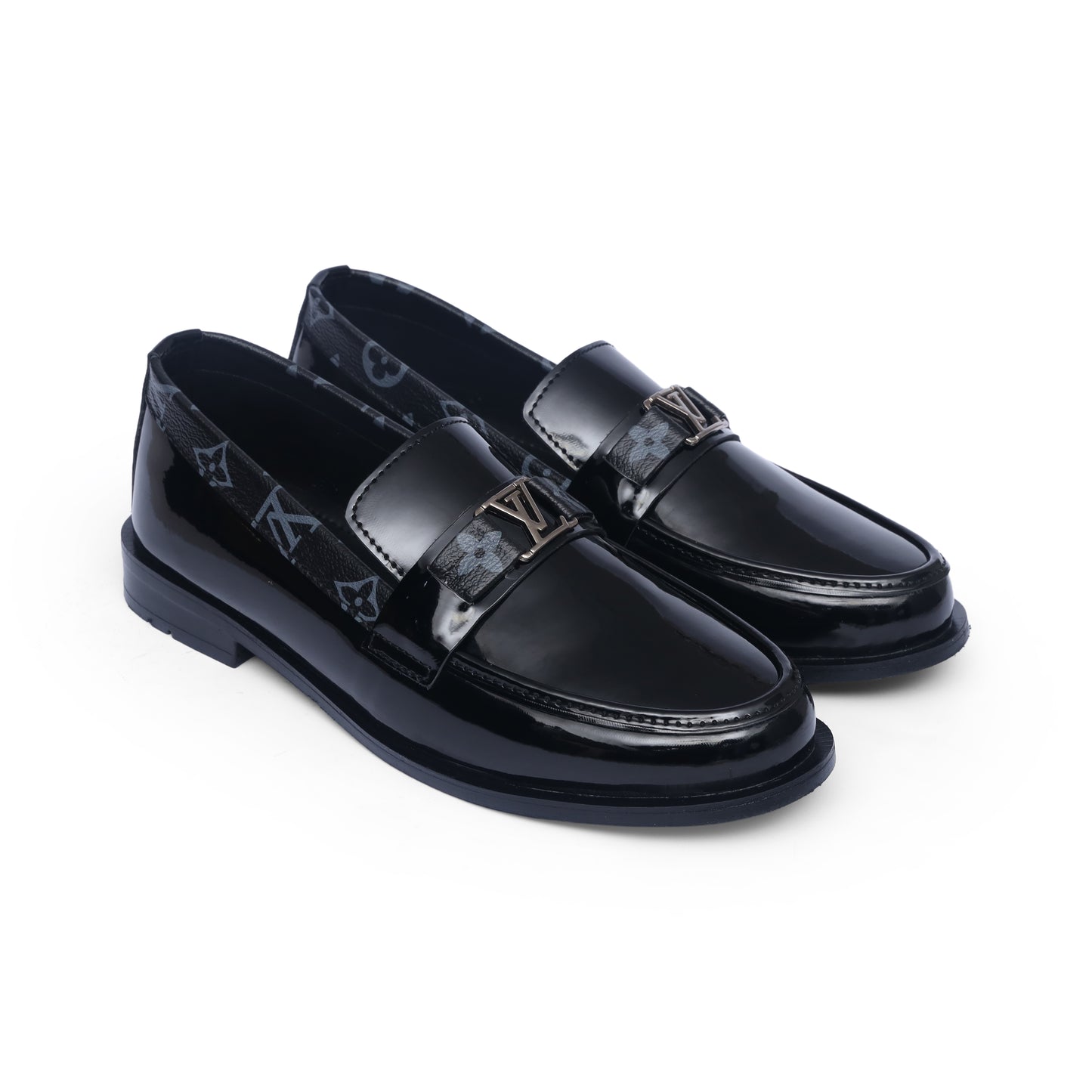 Black LV Patent Loafers