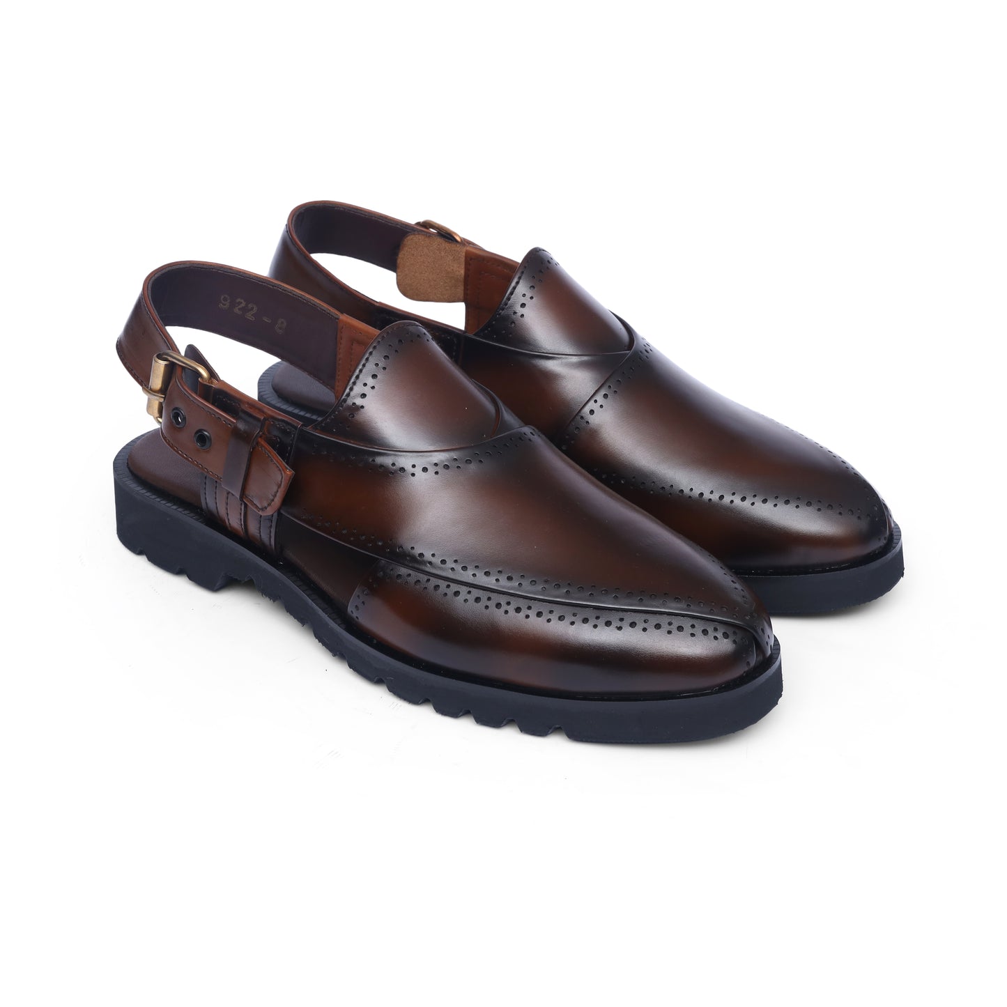 Brown Burnished Leather High Sole Kheri