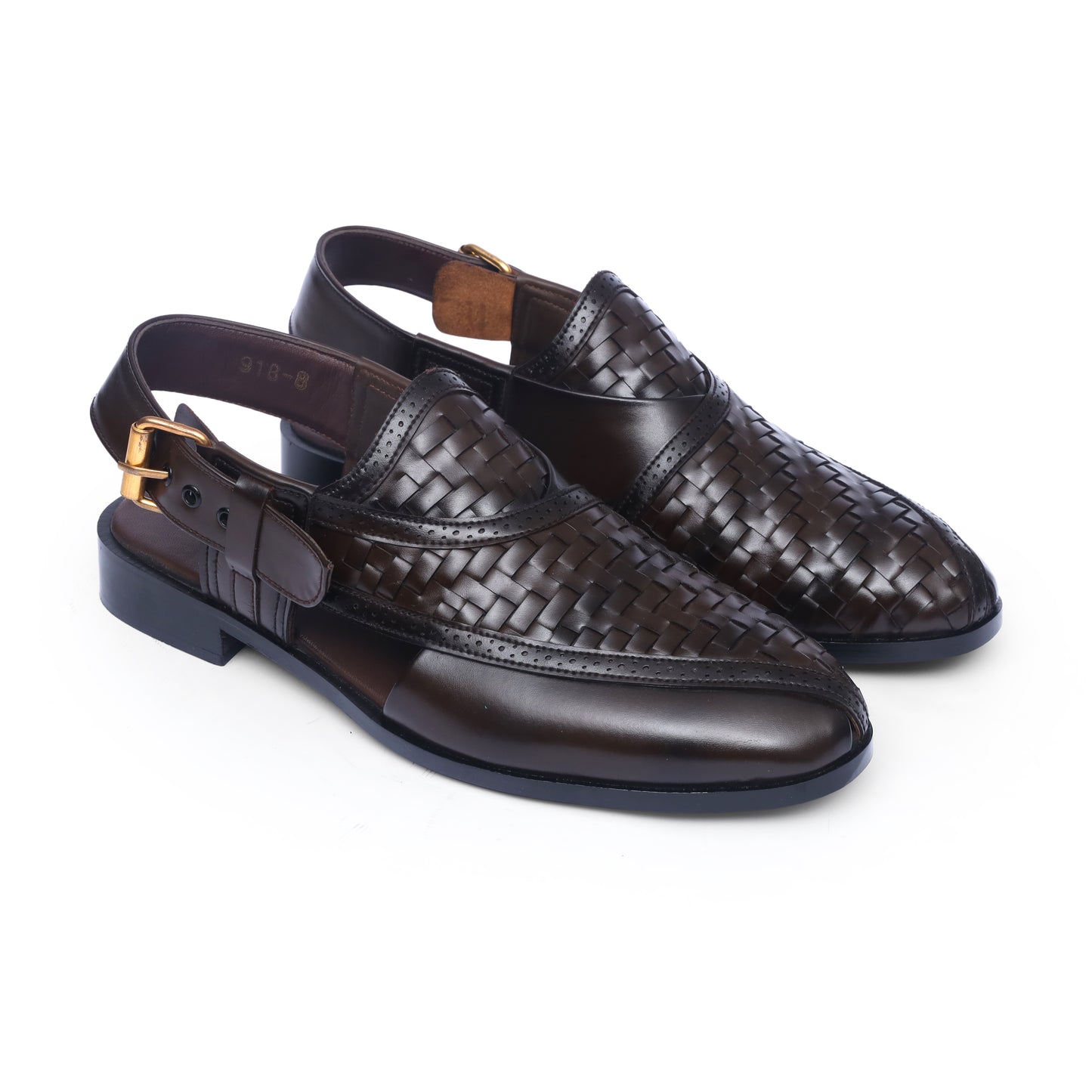 Brown Leather Woven Kheri