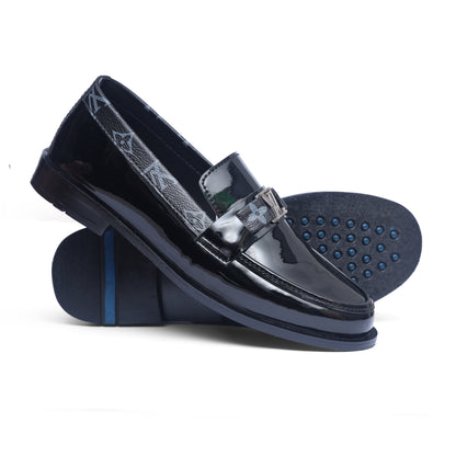 Black LV Patent Loafers