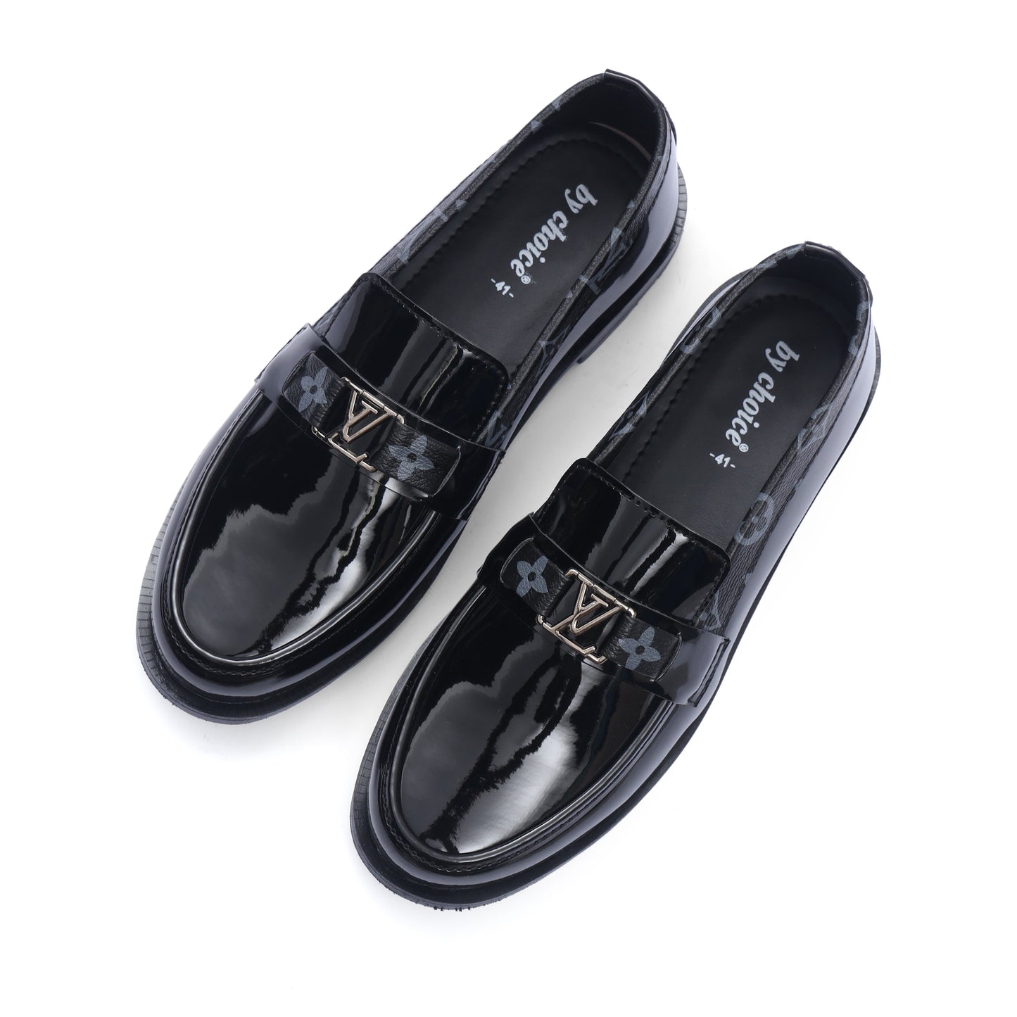 Black LV Patent Loafers