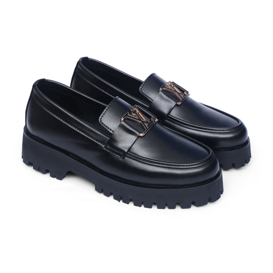 HIGH SOLE LV BUCKL CHUNKY LOAFER