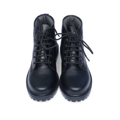 Black combat boots