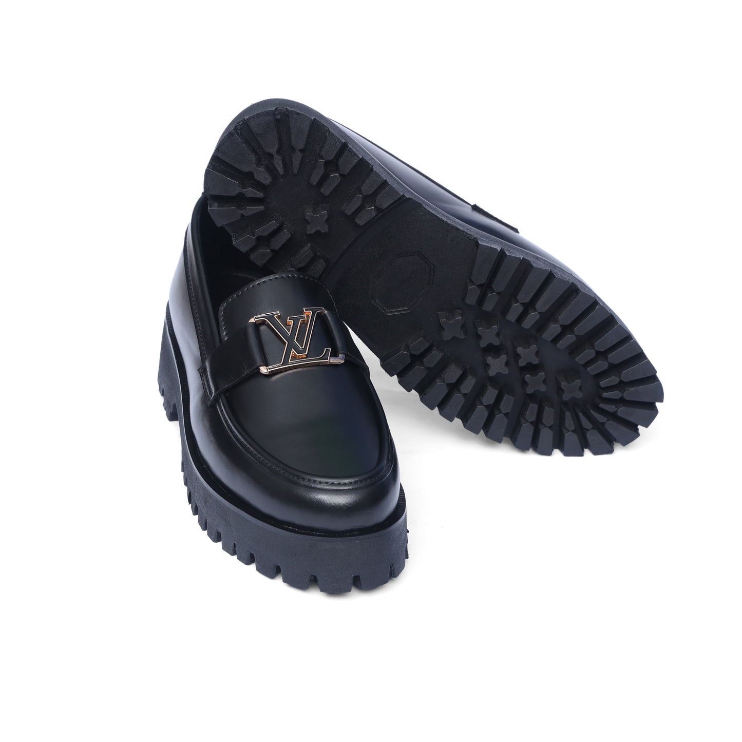 HIGH SOLE LV BUCKL CHUNKY LOAFER