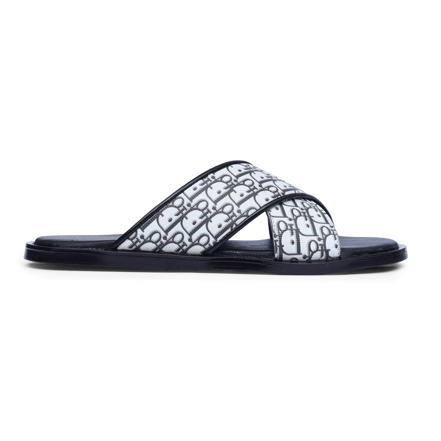Men's Luxe Dior Cross Strap Slippers