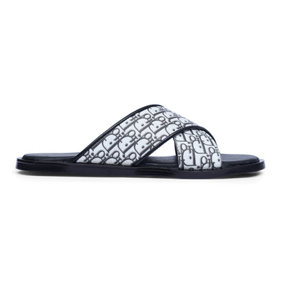 Men's Luxe Dior Cross Strap Slippers