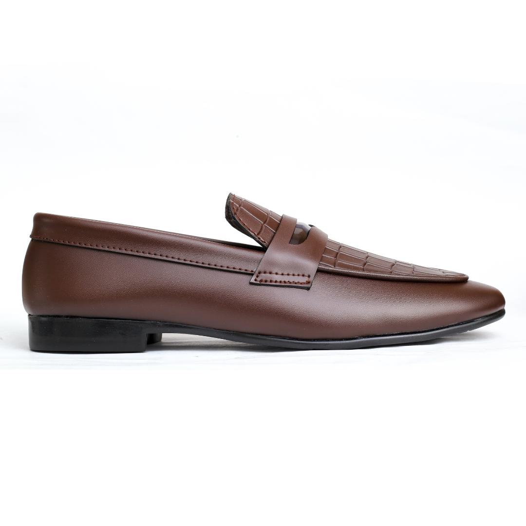Brown Crocodile  Formal Shoes
