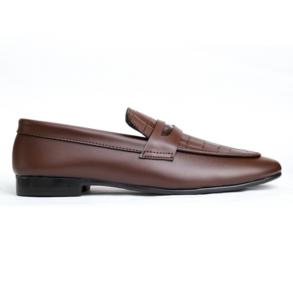 Brown Crocodile  Formal Shoes