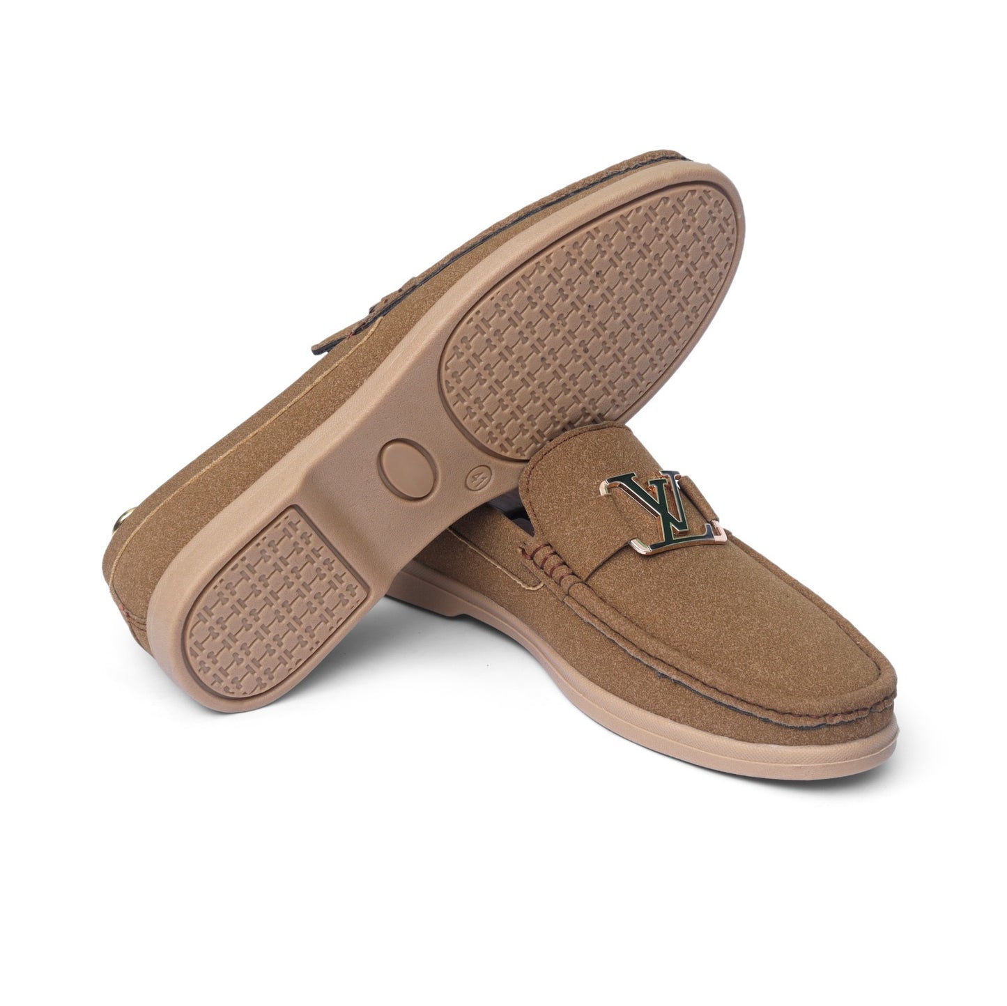 Tan Suede LV Chunky Loafer