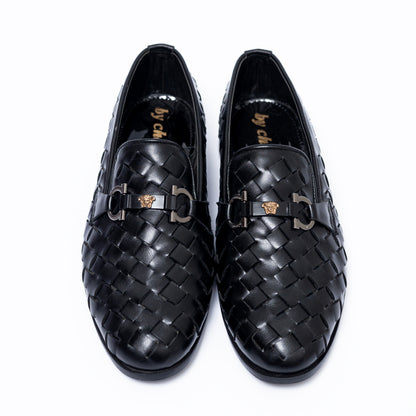 Black Executive Woven Shoes