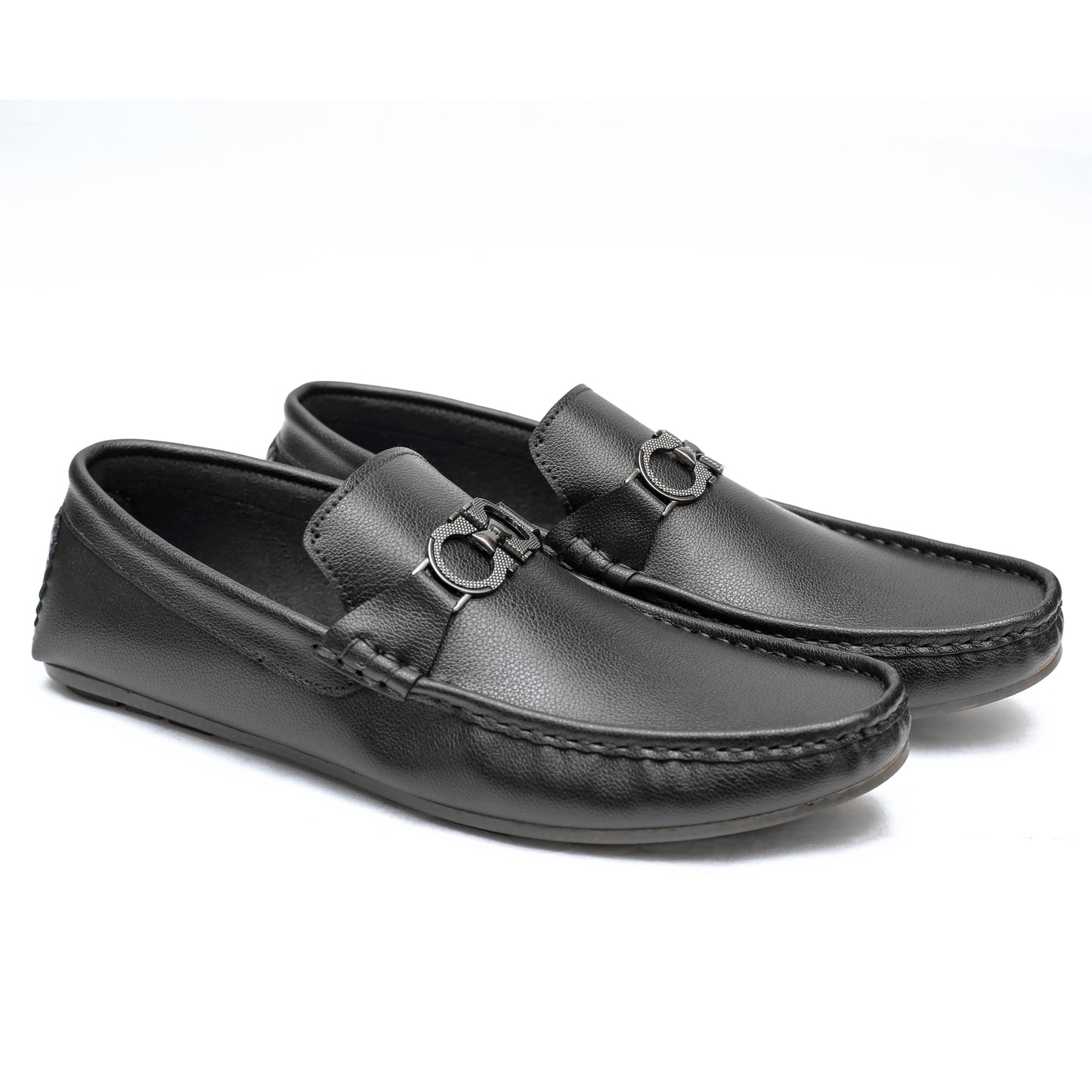 Black  Twin Buckle Loafer