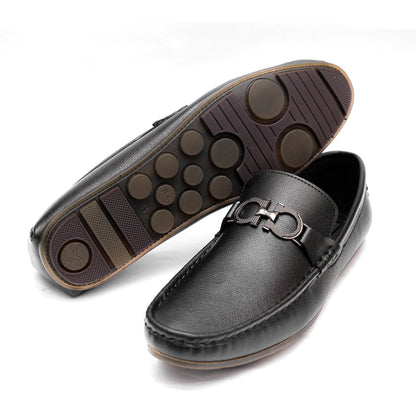 Black  Twin Buckle Loafer