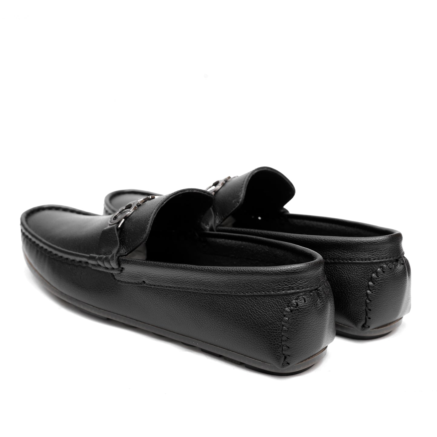 Black  Twin Buckle Loafer