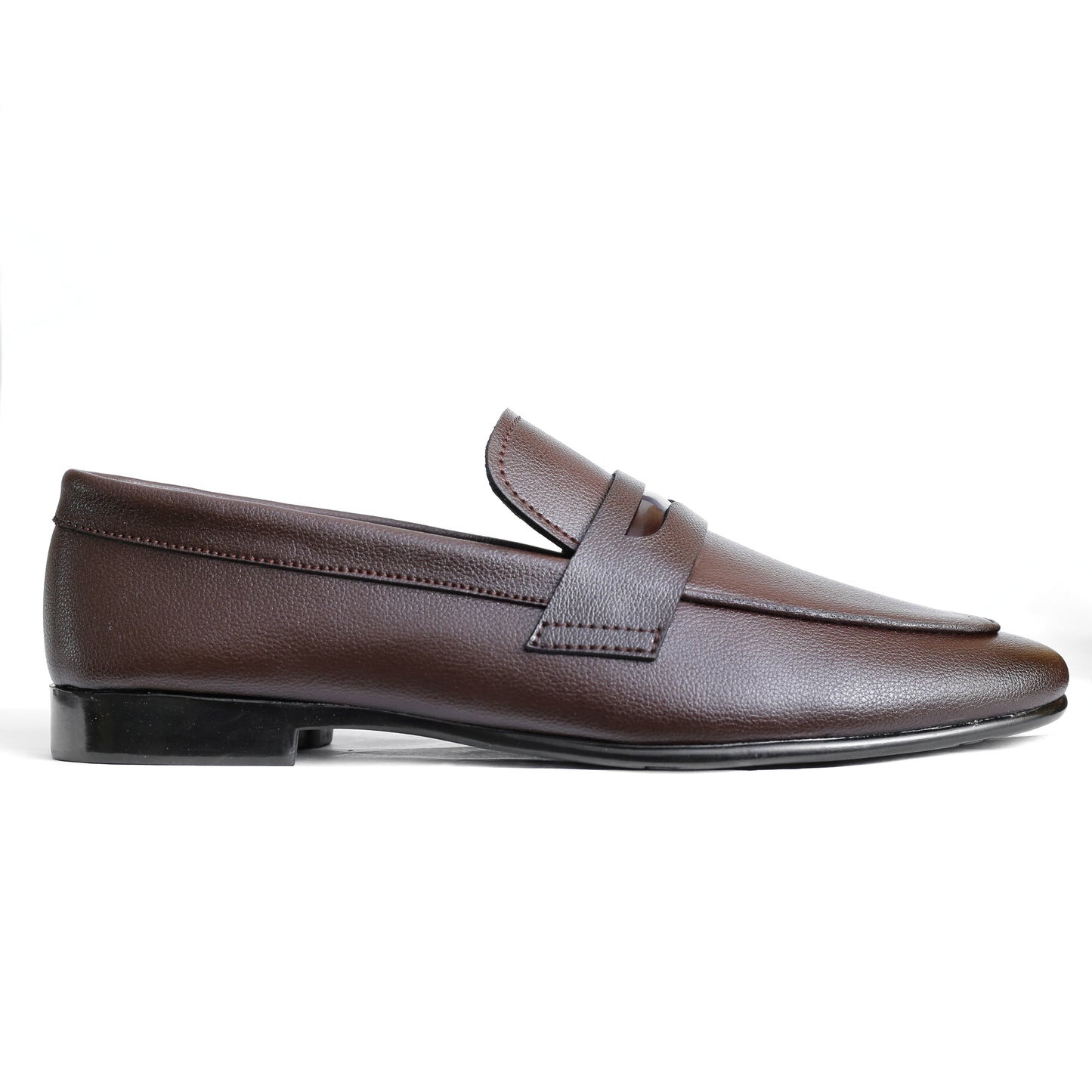 Brown Mat & Patent Strip  Shoe
