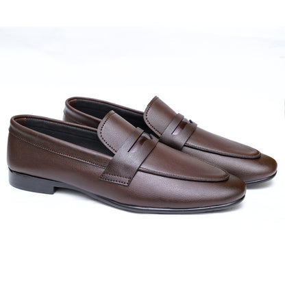 Brown Mat & Patent Strip  Shoe