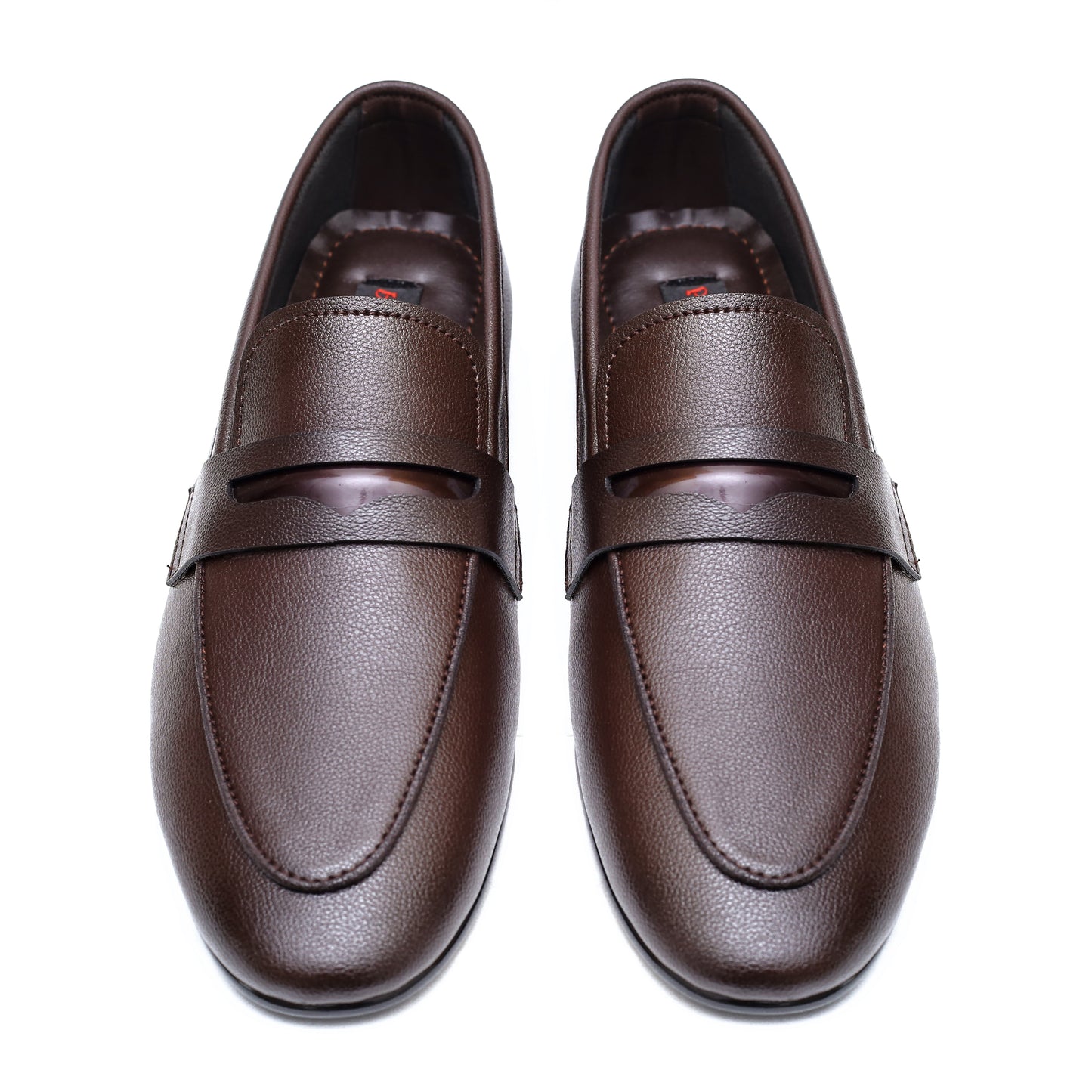 Brown Mat & Patent Strip  Shoe