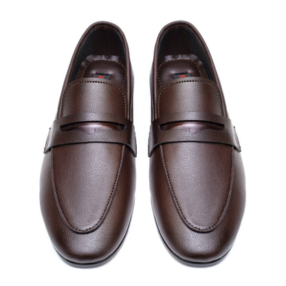 Brown Mat & Patent Strip  Shoe