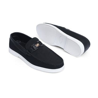 Black Suede loro Piana loafers