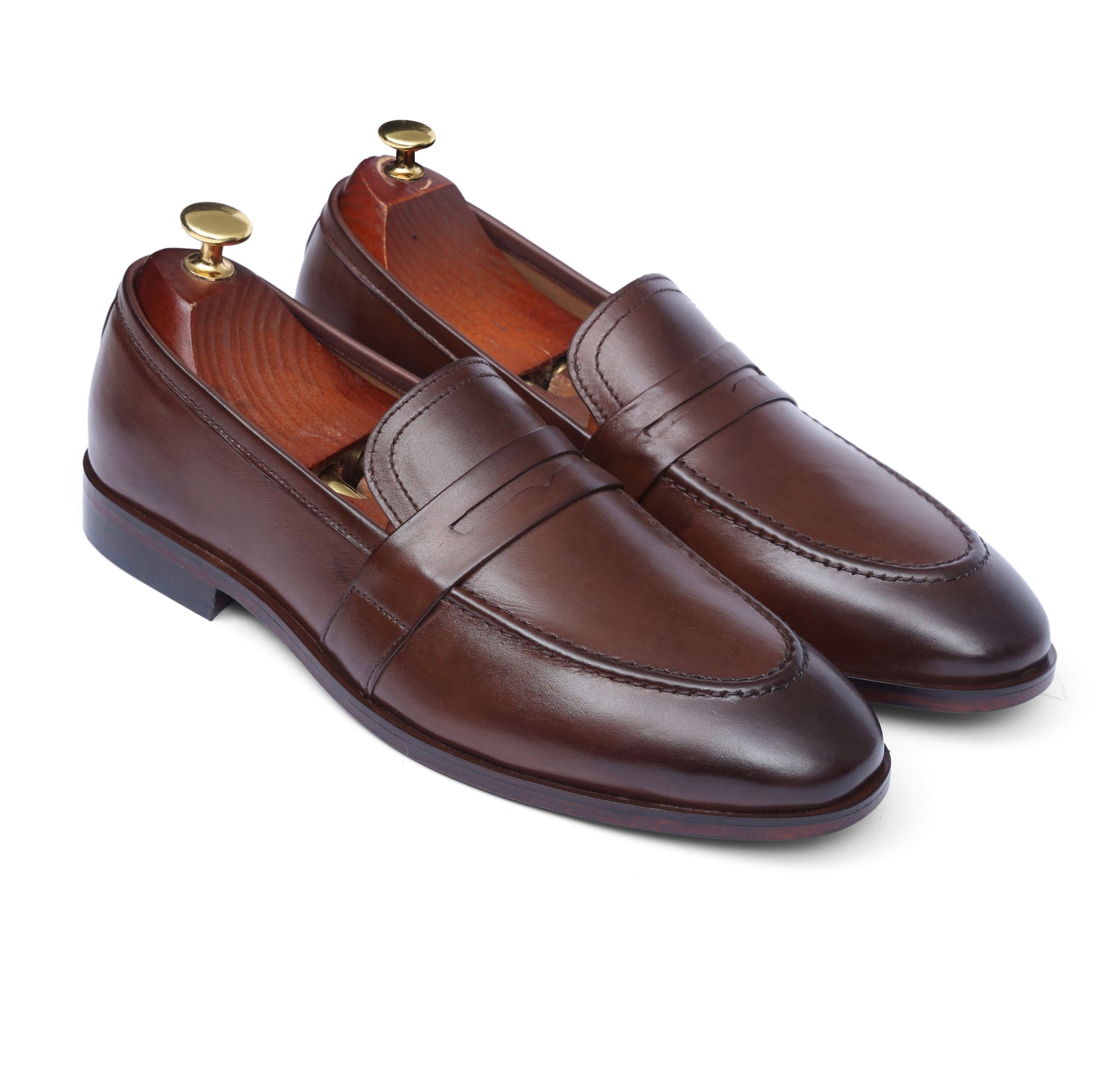 Brown Premium Leather Penny Strap Shoe