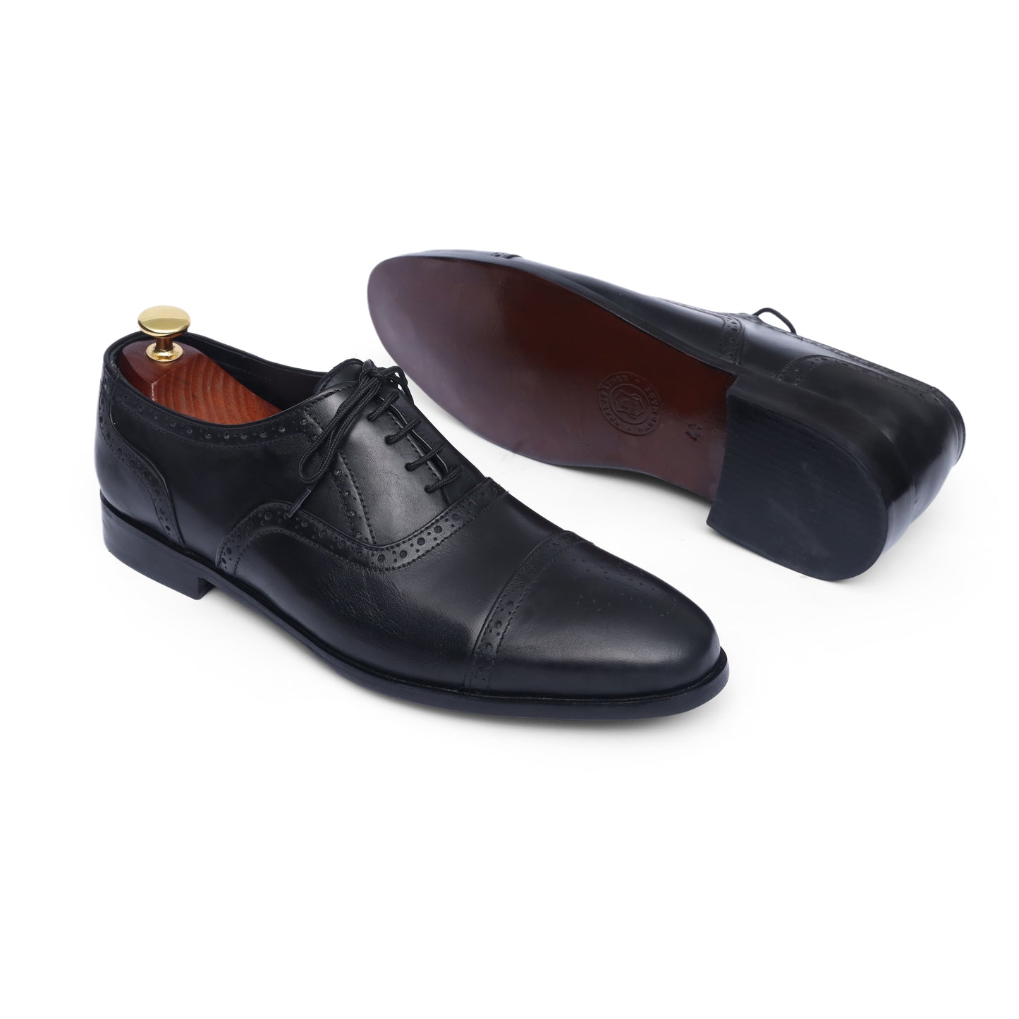 Black oxford Leather Lace up Shoe