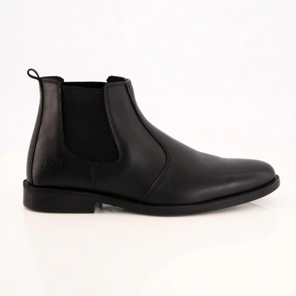 Black complete Leather Chelsea Boots