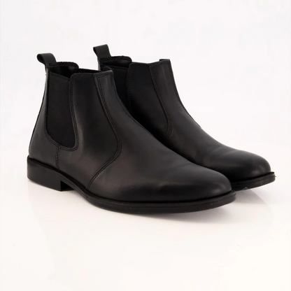 Black complete Leather Chelsea Boots
